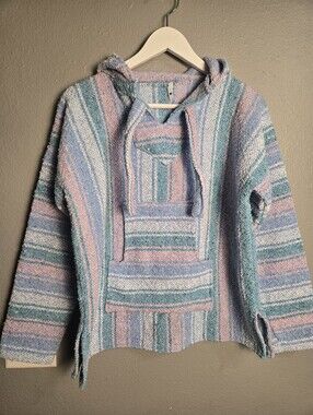Baja Pastel Blue & Pink Sweater